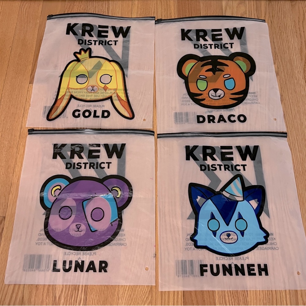 FREE with purchase! Krew Eats Itsfunneh YouTuber Merch Ziplock Packaging